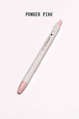 Retractable marker pen, powder pink tip