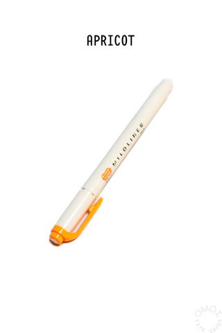 ZEBRA Mildliner highlighter pen, apricot with orange cap and chisel tip