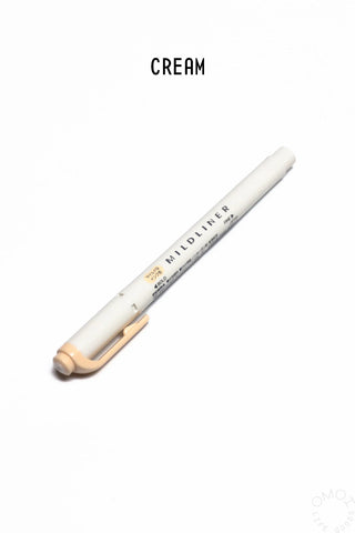 Zebra Mildliner highlighter marker in Cream, chisel tip