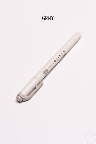Zebra Mildliner highlighter marker in Gray, chisel tip