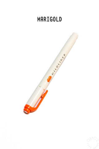 ZEBRA Mildliner highlighter pen, marigold with orange cap and chisel tip