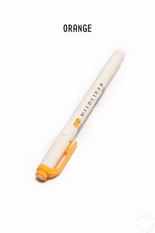 Zebra Mildliner highlighter marker in Orange, chisel tip