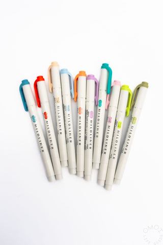 Zebra Mildliner highlighter markers assorted colors, single pens in a group
