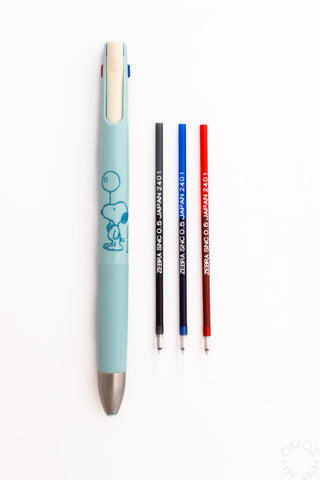 Zebra bLen multi-pen refill set, black, blue, and red 0.5 mm tips