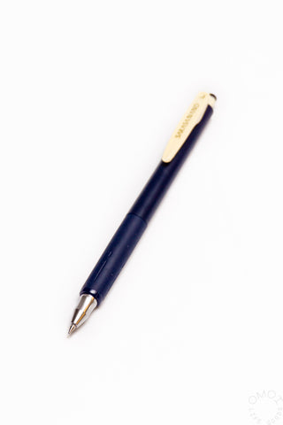 Navy gel ink pen with fine 0.3mm tip and clip