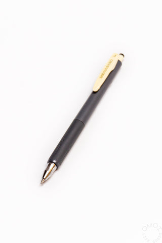 Dark gray gel ink pen with fine 0.3mm tip and clip