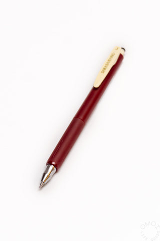 Red gel ink pen with fine 0.3mm tip and clip