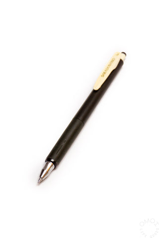Dark brown gel ink pen with fine 0.3mm tip and clip