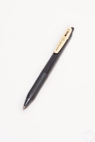 Dark gray 0.5mm gel ink clip pen with pointed tip and clip