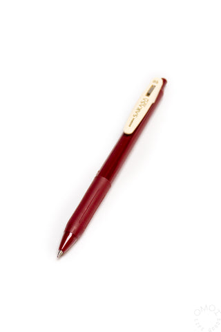 Zebra SARASA Vintage 0.5mm gel ink clip pen, burgundy barrel with cream label