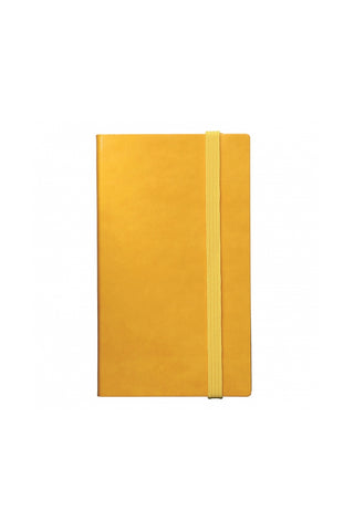 Sunflower yellow grid notebook with elastic closure and lined cover
