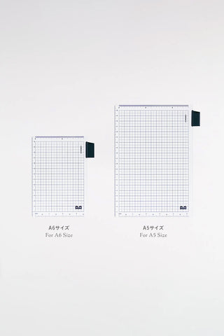 Hobonichi HON pencil boards for A6 and A5, each with grid and corner clip