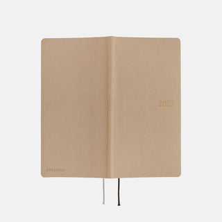 Hobonichi Techo 2027 WEEKS planner, open café au lait cover