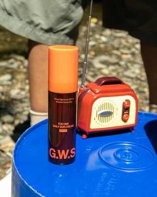 Daily Sun Cream SPF 30 bottle with orange cap and pump-style applicator