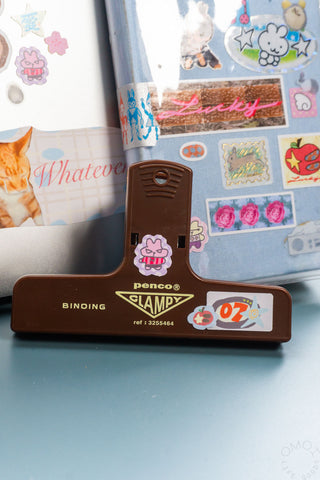 Lucky bears sticker sheet partially visible with colorful bear-face stickers and icons