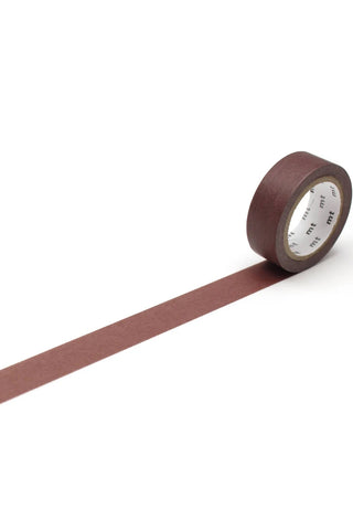 Brown washi tape roll with adhesive strip, single roll