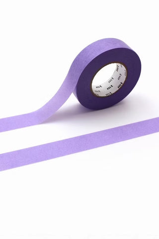 Light purple washi tape roll with purple tape strip extending outward
