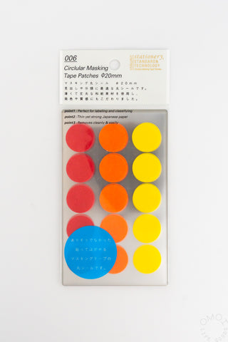 STÁLOGY circular dot stickers pack with red, orange, yellow, and blue round patches