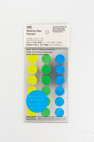 STÁLOGY dot sticker pack with yellow, green, and blue circular stickers