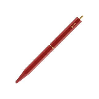 Ballpoint pen in red with gold clip and tip
