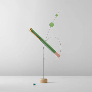 Green rollerball pen with gold tip and cap