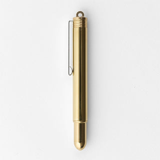 Brass fountain pen with top loop and capped barrel