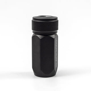Blackwing long point sharpener, black cylindrical body with textured grip