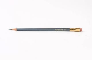 602 graphite pencil with dark-blue body, gold ferrule, and pink eraser