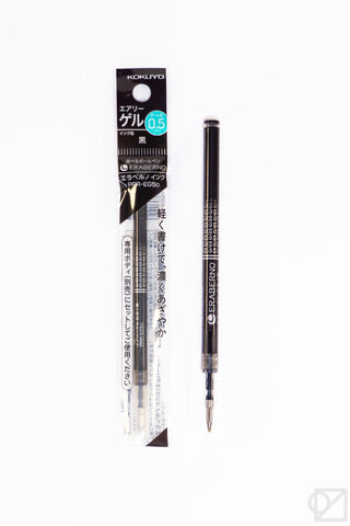 0.5mm gel ink refill for KOKUYO ME, black barrel with clear grip section and metal tip