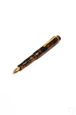 Kaweco Art Sport fountain pen with hickory brown body pattern and gold nib
