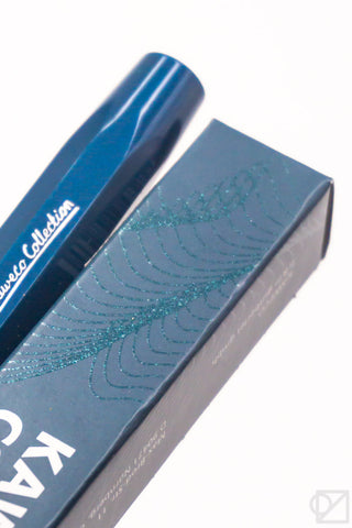Teal Kaweco Collection Sport pen box with embossed wave pattern