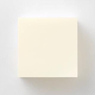 Square cream blank memo pad block top view
