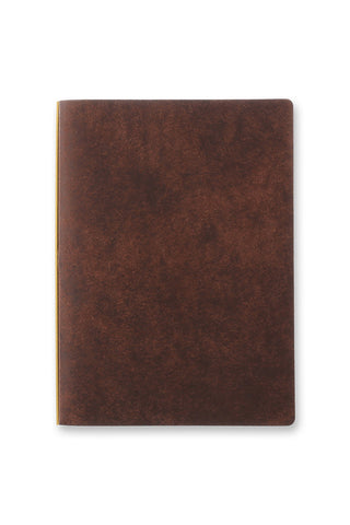 PLOTTER Pueblo A5 6-ring leather binder, brown, front cover