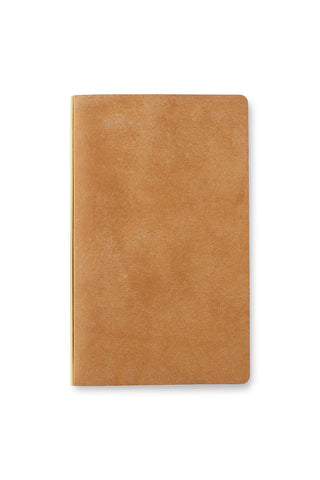 Beige leather 6-ring binder, bible size, textured cover