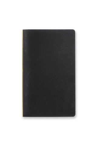 Black leather 6-ring binder, Bible size, smooth cover