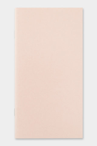 Traveler's notebook sticker release paper, plain light pink sheet, centered view