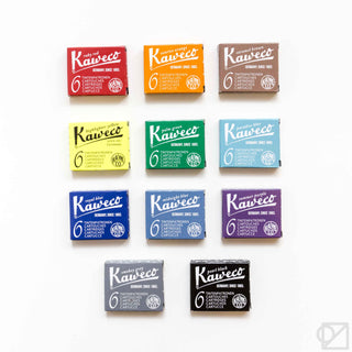 Kaweco 6-pack refill ink cartridge boxes, assorted colors