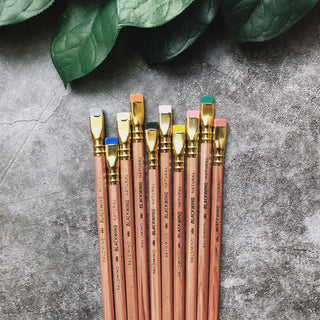 Replacement erasers set with pencil-style bodies and gold tips