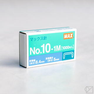 No.10-1M staple box labeled MAX for 1000 staples.