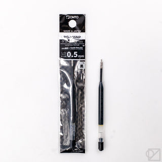 OHTO Flash Dry gel pen refill pack with 0.5 mm black tip, PG-105NP
