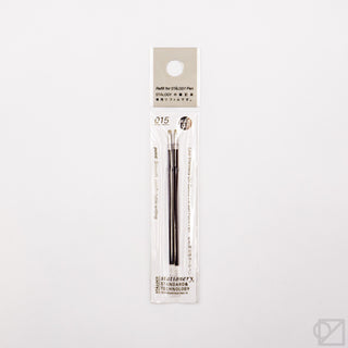 STÁLOGY 015 ballpoint pen refill pack, clear blister package with two black ink refills