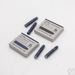 Ink cartridge 6-pack set with black and blue-black cartridges in gray boxes