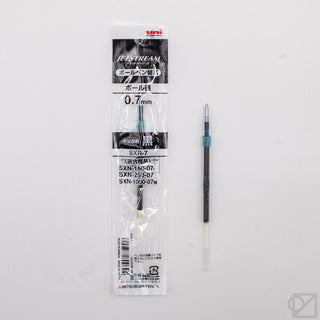UNI SXR-7 0.7mm ballpoint pen refill in clear pack with blue-tipped cartridge