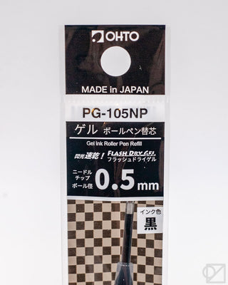 OHTO PG-105NP gel ink refill package, 0.5 mm black, Flash Dry Gel Roller