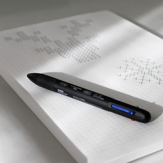 Black 4Functions pen on grid paper, blue slider visible