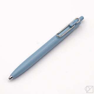 Light blue 0.5mm gel pen with metal clip and dark ink tip